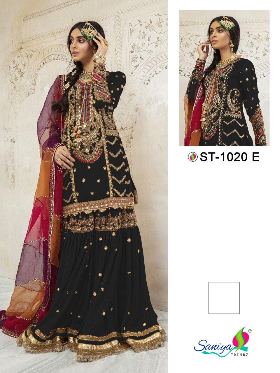 Saniya St 1020 Festive Wear Georgette Heavy Pakistani Salwar Kameez Collection